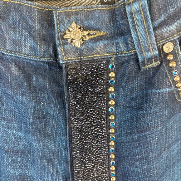 Men's Ira Hoss Rhinestone Beaded Stingray Jeans - Picture 2 of 7